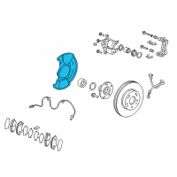 OEM Acura ILX Splash Guard, Front Diagram - 45255-TV9-A00