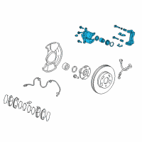 OEM Acura ILX Caliper Sub-Assembly, Right Front Diagram - 45018-T6L-H00