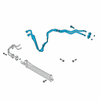 OEM 2018 Kia Stinger Tube Assembly-Oil Cooler Diagram - 25470J5100