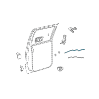 OEM 2003 Chevrolet S10 Rod Asm-Rear Side Door Locking Diagram - 15192566