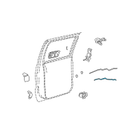 OEM 2004 Chevrolet S10 Rod Asm-Rear Side Door Inside Handle Diagram - 15171771