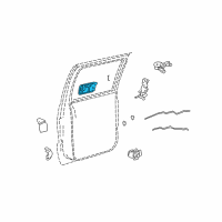 OEM 1998 Chevrolet Blazer Handle Asm-Rear Side Door Outside Diagram - 15202913