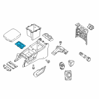 OEM 2019 Nissan Titan XD Cup Holder Assembly Rear Diagram - 96965-EZ10A