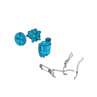 OEM Dodge Ram 1500 Power Steering Pump And Pulley Diagram - 52013979AD