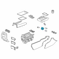 OEM 2020 Honda Ridgeline Cover Assy. (Acc+Aux+Usb) Diagram - 39116-T6Z-A41