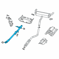 OEM 2022 Jeep Cherokee Exhaust Muffler Diagram - 68245410AC