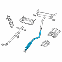 OEM 2020 Jeep Cherokee Exhaust Resonator Diagram - 68302552AB