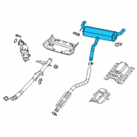 OEM 2022 Jeep Cherokee Exhaust Muffler Diagram - 68302554AB