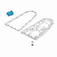 OEM 2014 Nissan Rogue Automatic Transmission Filter W/Oil Pan Gasket Diagram - 31728-1XF03