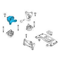 OEM 2019 BMW 640i xDrive Gran Coupe Engine Support Right Bracket Diagram - 22-11-6-781-226