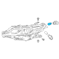 OEM 2019 Toyota Camry Signal Lamp Bulb Diagram - 90981-15031