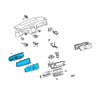 OEM 2001 Toyota Avalon Gauge Cluster Diagram - 83800-07021