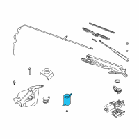 OEM Chevrolet Corvette Pump, Windshield Washer Diagram - 22111432
