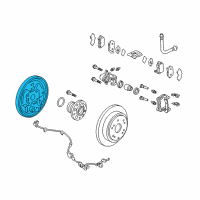 OEM 2016 Honda Odyssey Plate, Driver Side Brake Back Diagram - 43120-TK8-A01