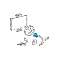 OEM Buick Regal Motor Kit, Engine Coolant Fan Diagram - 12362507