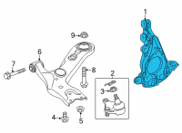 OEM 2022 Toyota Corolla Cross Knuckle Diagram - 43211-0A060