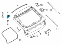 OEM Ford Mustang Mach-E HINGE ASY Diagram - LJ8Z-5842900-A