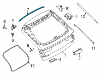 OEM 2021 Ford Mustang Mach-E WEATHERSTRIP Diagram - LJ8Z-5843720-A