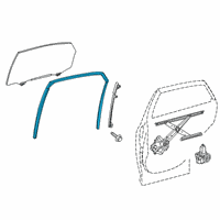 OEM Lexus RX450hL Run, Rear Door Glass Diagram - 68142-48090