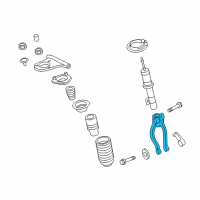 OEM Lincoln MKZ Strut Mounting Fork Diagram - 4M8Z-3462-A