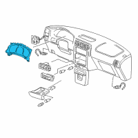 OEM 2000 Chevrolet Venture Instrument Cluster Assembly Diagram - 10447110