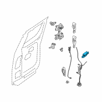 OEM 2010 Nissan Titan Rear Door Inside Handle Assembly, Right Diagram - 82670-ZR00A