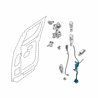 OEM Nissan Titan Rear Right Driver Door Lock Actuator Diagram - 82500-9FM0A