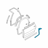 OEM 2002 Pontiac Firebird Weatherstrip Asm-Front Side Door Lower Diagram - 10284313