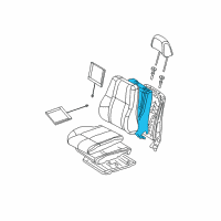 OEM 2010 Jeep Commander Pad-Seat Back Diagram - 5183644AA