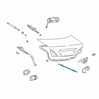 OEM 2011 Lexus GS450h Cable Sub-Assy, Luggage Door Lock Control Diagram - 64607-50010