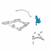 OEM 2003 Honda CR-V Knuckle, Right Front (Abs) Diagram - 51210-S9A-982