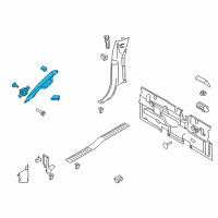 OEM 2018 Ford F-150 Weatherstrip Pillar Trim Diagram - JL3Z-1503599-AA