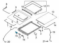 OEM Nissan Titan Motor Assy-Sunroof Diagram - 91295-9FV1A