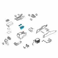 OEM 2018 Hyundai Sonata Cup Holder Assembly Diagram - 84670-C2AA0-ZTR