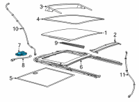 OEM Jeep Grand Cherokee L SUNROOF Diagram - 68498335AA