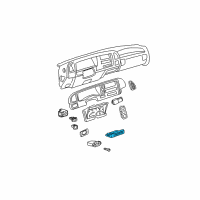 OEM 1995 Chevrolet C2500 Heater & Air Conditioner Control Assembly Diagram - 16233143