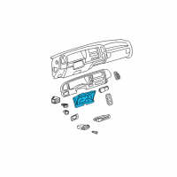 OEM GMC K3500 Instrument Cluster Assembly Diagram - 16201515