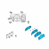 OEM 2004 Nissan Xterra Instrument Speedometer Gauge Cluster Diagram - 24810-7Z903