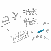 OEM 2011 Honda Odyssey Holder, Passenger Side Cup (Warm Gray) Diagram - 84611-TK8-A01ZA