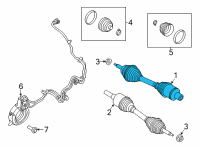 OEM 2022 Ford F-150 SHAFT - FRONT AXLE Diagram - ML3Z-3A428-B