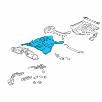 OEM Honda Crosstour Panel Set, RR. Floor Diagram - 04655-TL0-G00ZZ