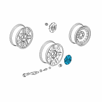 OEM 2009 Cadillac Escalade Hub Cap Diagram - 9597950