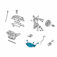 OEM Honda CR-V Pan Assembly, Oil Diagram - 11200-5PH-A00