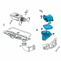 OEM Cadillac Air Cleaner Assembly Diagram - 84412396