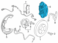 OEM Cadillac CT4 Caliper Diagram - 84740724