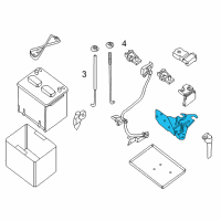 OEM 2014 Nissan Juke Bracket Battery Diagram - 64860-1KM0H