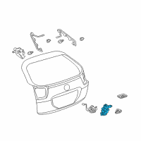 OEM 2004 Lexus RX330 Back Door Lock Assembly Diagram - 69350-0E020