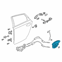 OEM 2019 Honda Clarity Latch Assembly, Rear Diagram - 72610-TRT-A01