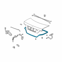 OEM 2001 Acura RL Weatherstrip, Trunk Lid Diagram - 74865-SZ3-020