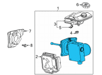 OEM 2020 Chevrolet Corvette Master Cylinder Assembly Diagram - 84858628